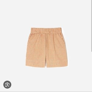Everlane easy short, orange gingham